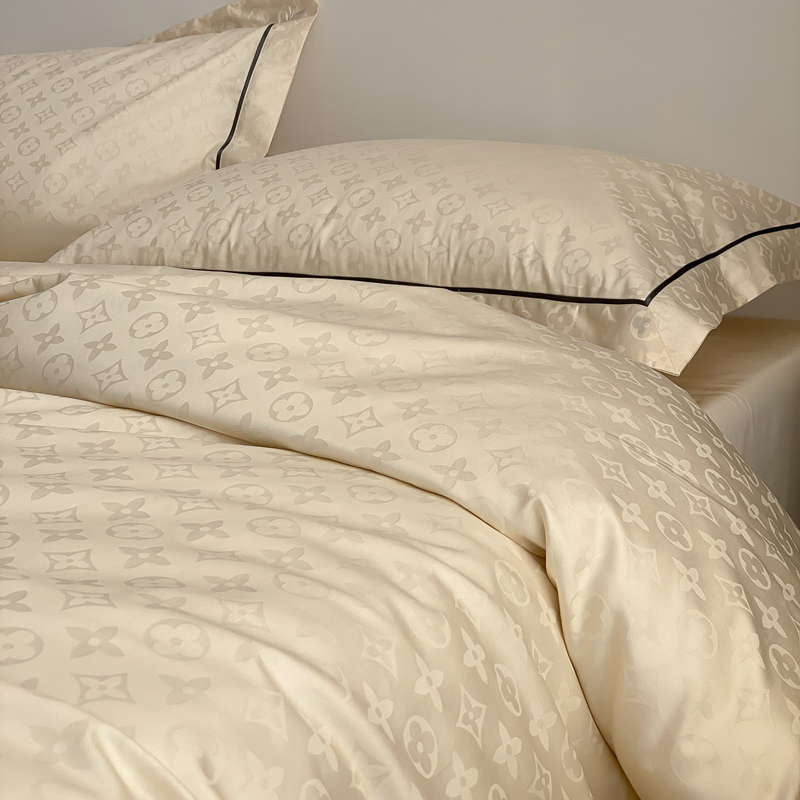 轻奢高端欧式120支贡缎提花四件套全棉纯棉被套床单笠1..8床上用