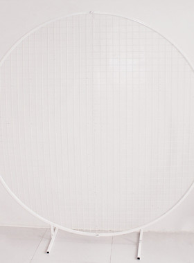 白色铁艺圆环气球装饰网格支架喜庆圆形时尚乳胶汽球链造型背景架