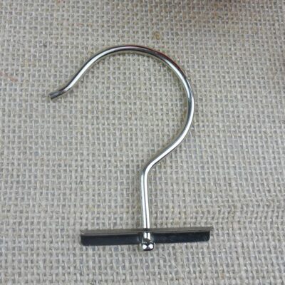 问号金属钩布样挂钩现货100个/袋纺织面料挂卡配件钩子镀镍铁钩