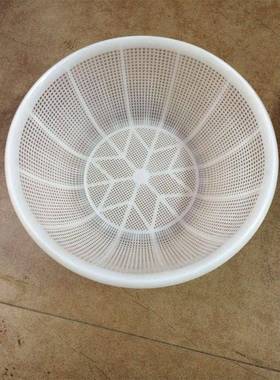恒丰正品 塑料白色红色摔不破 蔬菜方筛圆筛篮子漏孔沥水筐