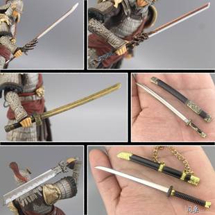 兵器模型1/12兵人配件figma迷你古代武士苗唐刀shf6寸neca绣春刀
