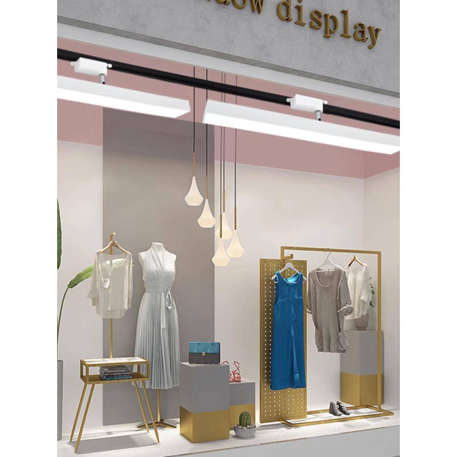 长条轨道灯led散光直播间补光商用服装店铺超市导轨式条形可调节