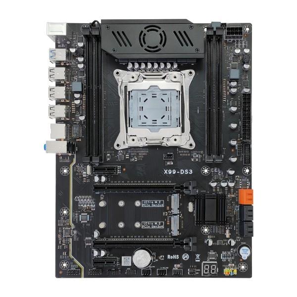 全新昂讯x99ds3主板套装D3四槽内存大板渲染电脑E5游戏多开2696v3
