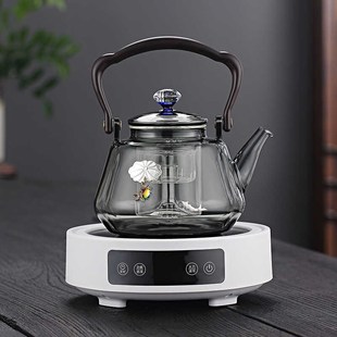 泡茶壶花茶壶 防爆高硼硅玻璃煮茶壶电陶炉煮茶器家用电茶炉套U装