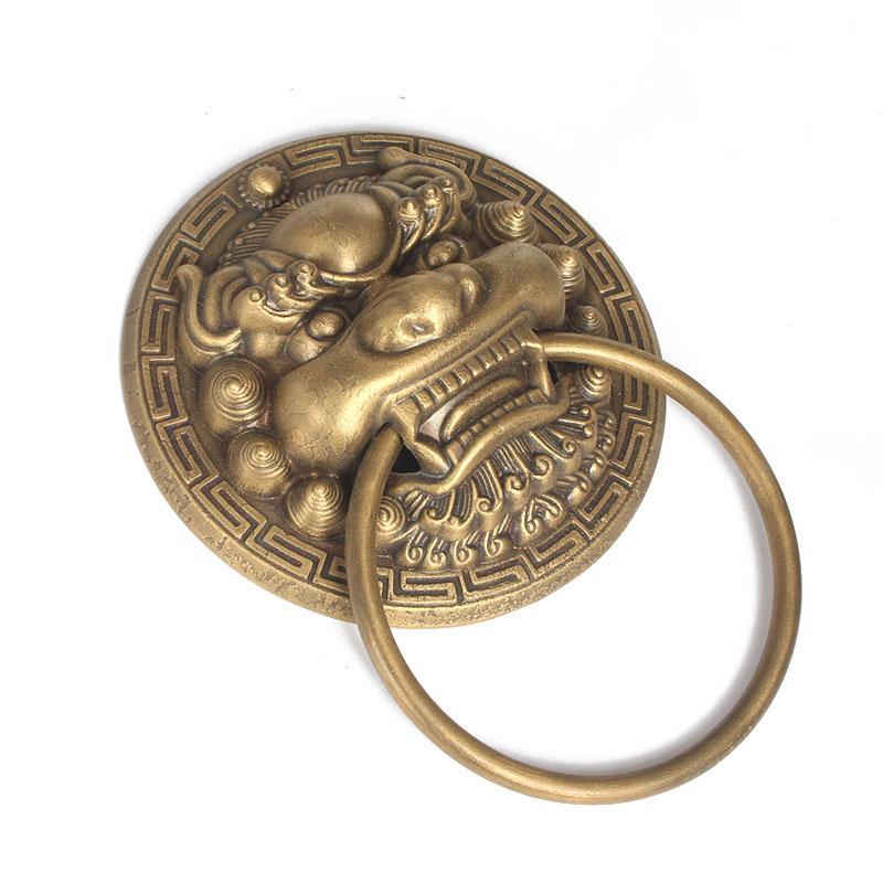 兽头门环拉手古铜狮子头拉手仿古大门拉手门环虎头中式仿古拉手环
