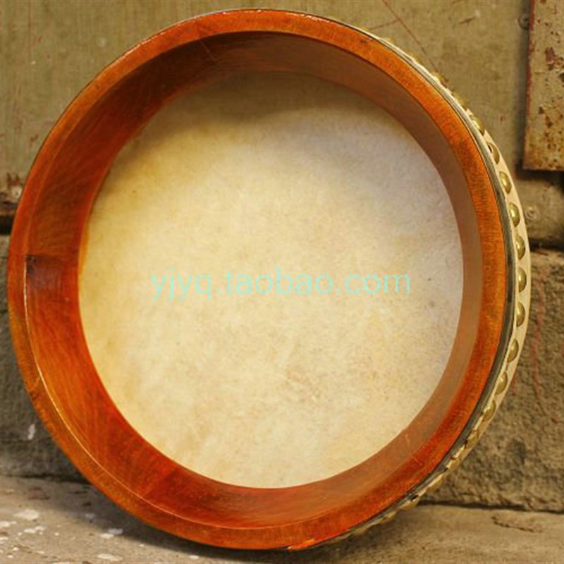 永鸣8寸单面鼓 27CM半堂鼓 道士鼓 特厚头层水牛皮手鼓边鼓单边鼓