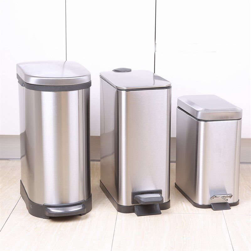 垃圾桶家用 长方形脚踏时尚欧式带盖窄身卫生桶
