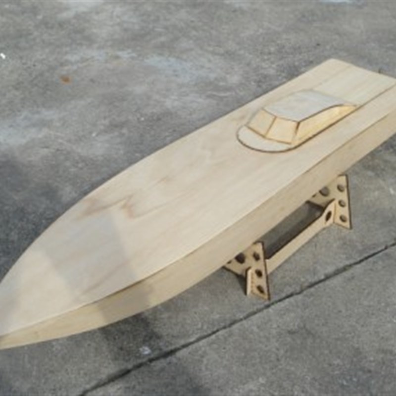 BOAT72 7 椴木O艇 快艇 激光切割 DIY手工制作船模套材