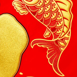 2022新年对联装饰1米特大号福字贴超大80cm100植绒布福字门贴墙贴