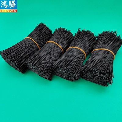 15cm长规格椭圆扁线黑色包塑扎线 环保电镀锌长度150mmPVC扎线