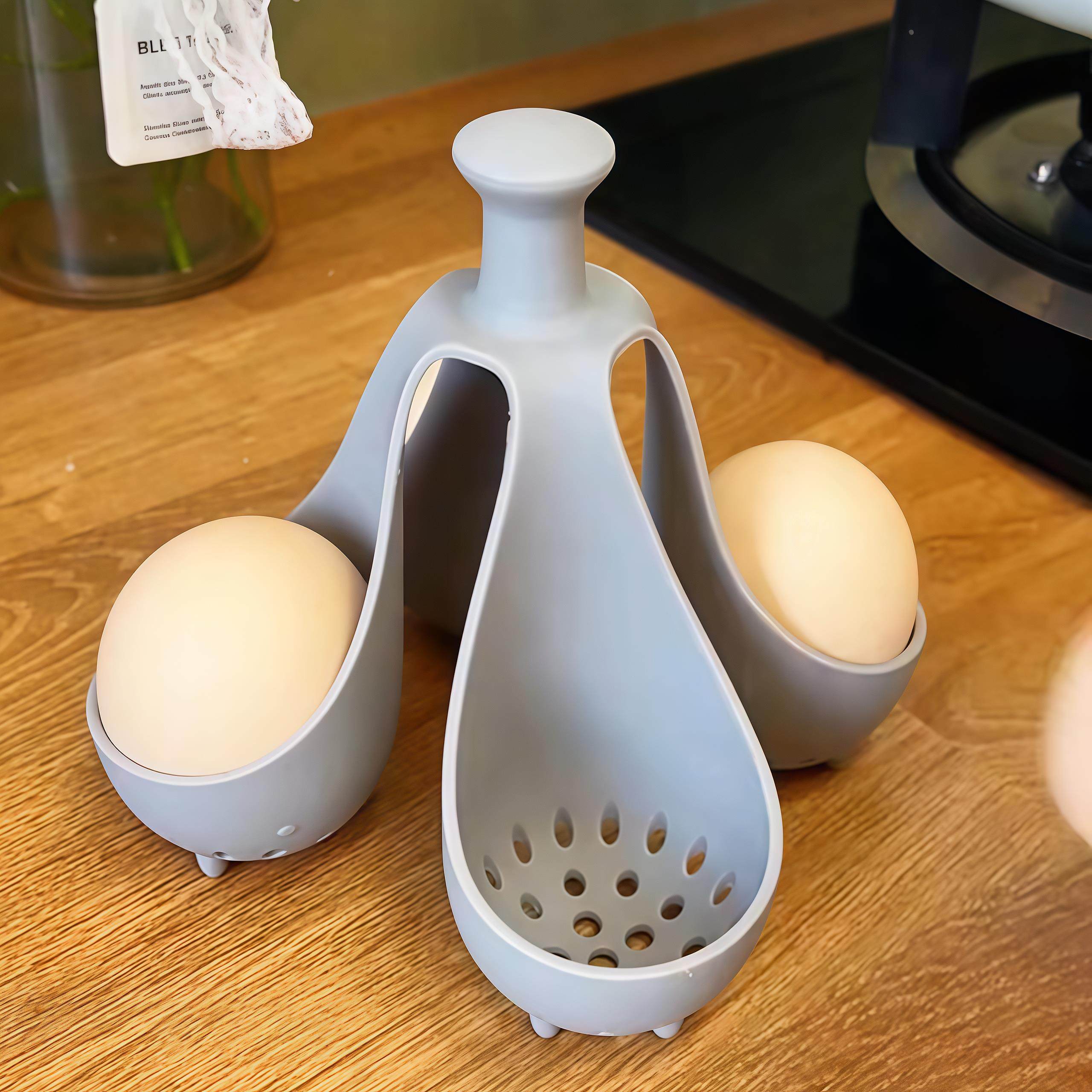【厨房各种神器】矽胶煮蛋器耐高温家用蒸蛋器煮鸡蛋神器多功能