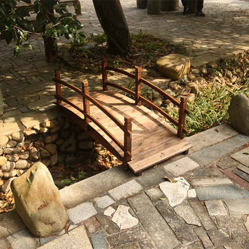 实木碳化木桥/防腐木桥/公园木桥花园小木桥庭院户外仿古小桥拱桥