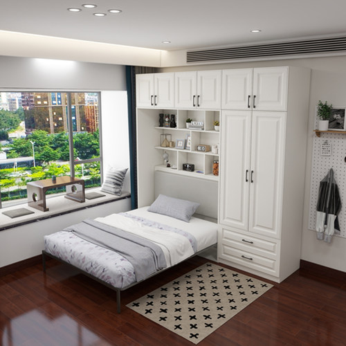 多功能正翻侧翻折叠床衣柜一体隐形床小户型阳台书房壁床可定制