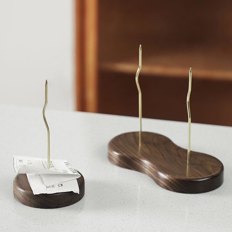 实木插单器叉单据票据插钉座收银点单插针插纸针插纸器后厨订单针