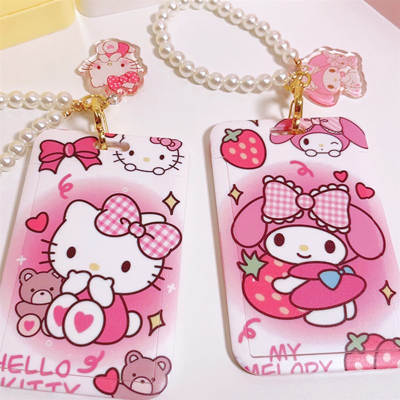 kitty卡套学生校园饭卡幼儿园接送牌J可爱卡通女身份证件公交地铁