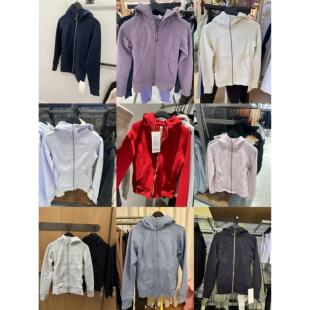 Scuba系列休闲薄绒修身 lululemon 全拉链连帽卫衣外套女 代购 正品