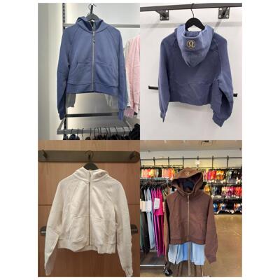 正品代购直邮 lululemon Scuba女士宽松全拉链运动连帽衫外套卫衣