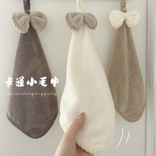 吸水不掉毛小方巾厨房家用手帕速干搽手巾儿童毛巾抹布 擦手巾挂式