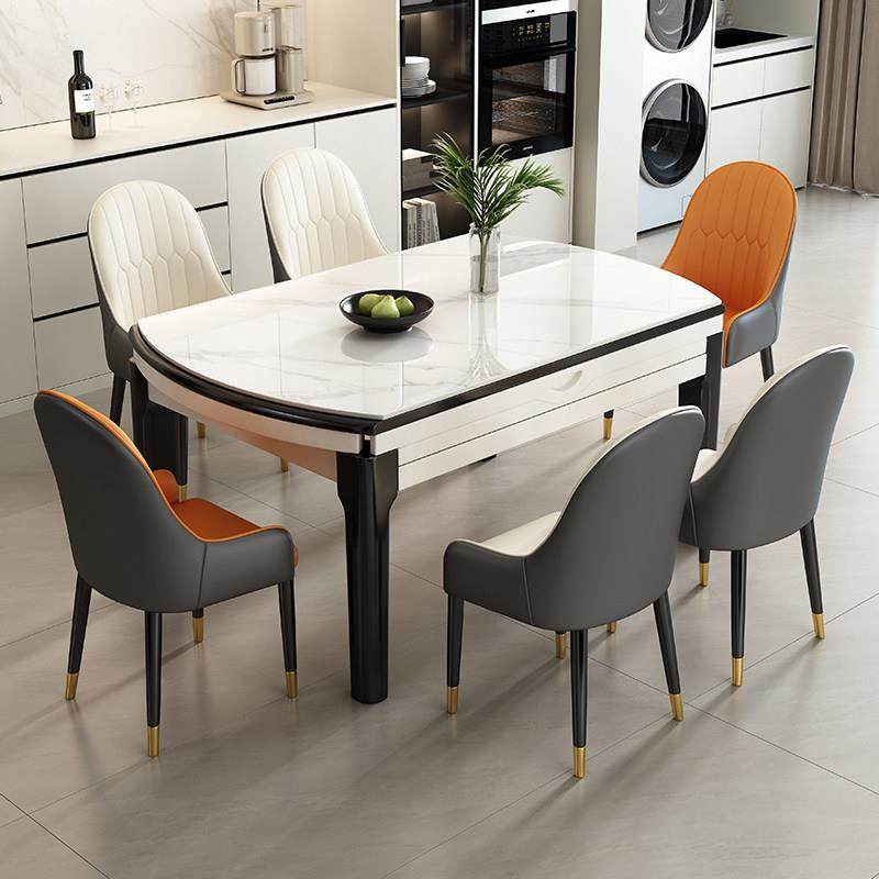 实木岩板餐桌2025新款轻奢高级感桌子折叠客厅家用小户型可变圆桌,住宅家具,岩板餐桌,淘宝优惠券,粉丝福利购,淘宝优惠卷