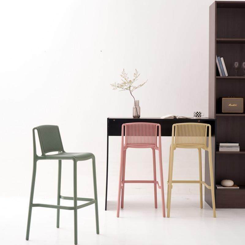 北欧简约吧台椅加厚奢塑料高椅可堆叠高脚凳网红酒咖啡厅户外吧凳,住宅家具,家用高脚椅,淘宝优惠券,粉丝福利购,淘宝优惠卷