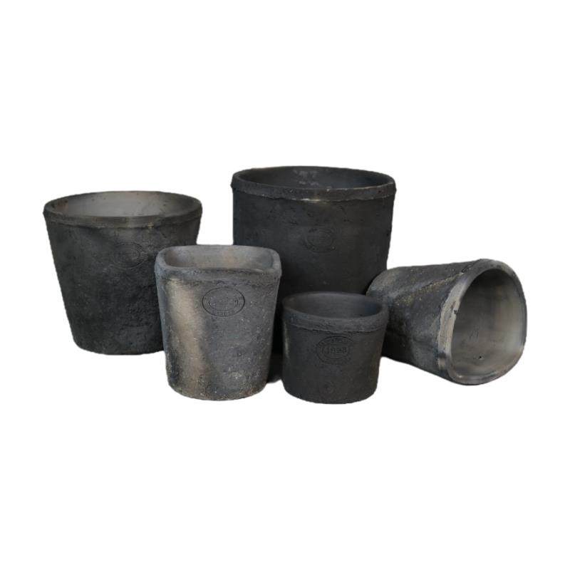 花盆瓦盆粗陶黑泥瓦盆覆古透气多肉室内户外园艺黑陶陶盆直桶壁挂