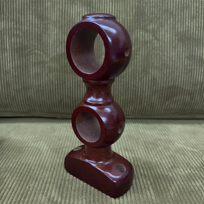 35老式窗帘双托架罗马杆大小孔支架固定支撑架双码实木配件孔距5