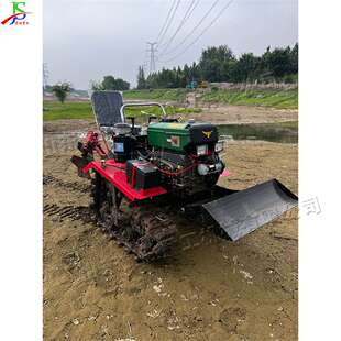 驾乘式果园耕地微耕机 农用水旱两用履带旋耕机 水田耕地开沟设备