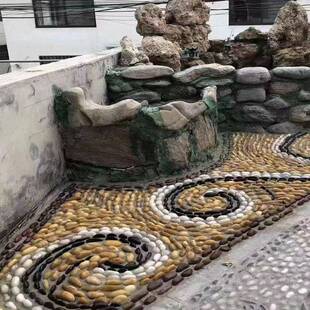 杂色鹅卵石滤料厂家园林造景铺路五彩雨花石鱼缸垫底石子