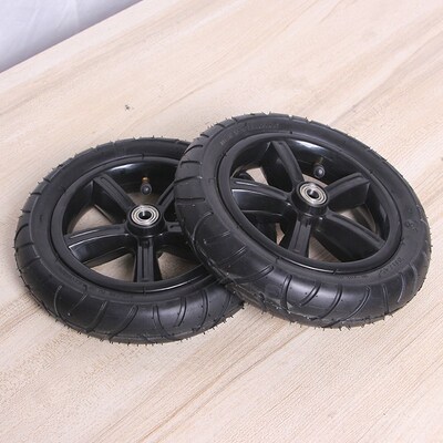 轮子6寸手拉车行李车充气轮橡胶轮载重王手推车静音双轴承防震轮