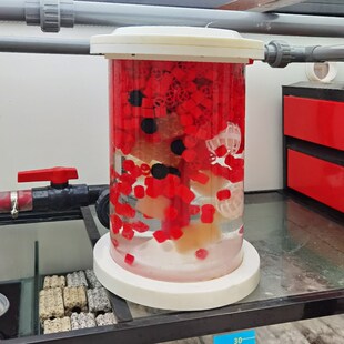 鱼缸过滤桶生物反应器中大号流化床过滤培菌桶内置外置硝化细菌桶
