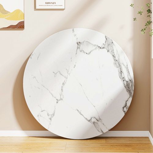 定制圆木b桌板圆形实木圆形餐桌面板桌子盖板餐桌茶几桌面定制桌