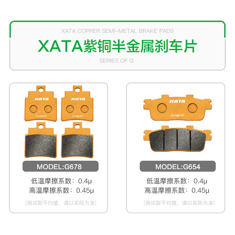 XATA半金属刹车片 适用三阳SYM 巡弋 CRUiSYM 30T0 前后改装碟刹