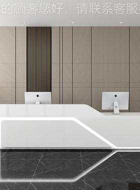 吧大型公司烤漆前65400简台接待台约现代形弧台大气创意培训机构