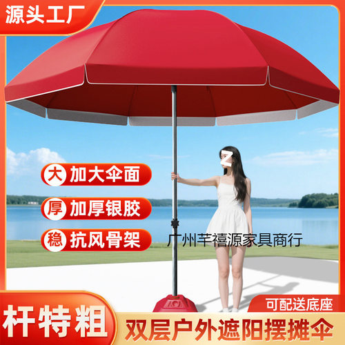 太阳伞遮阳伞户外大型摆摊大伞摆地摊大号庭院做生意防晒商用雨伞