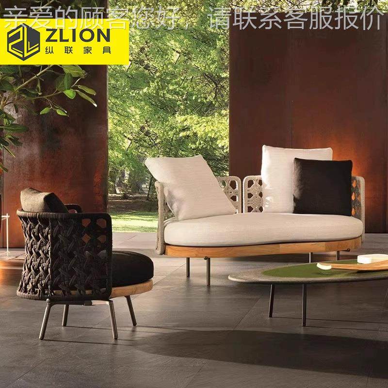 户外别墅庭高院沙发实木沙发家具酒端店民宿织绳沙发露台951休闲,住宅家具,户外沙发,淘宝优惠券,粉丝福利购,淘宝优惠卷