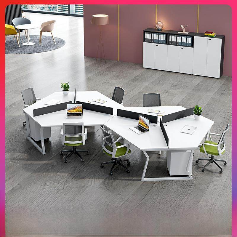 创意员工六人桌椅组合简约现代员工工作站36人办公电脑桌,商业/办公家具,组合/屏风工作位,淘宝优惠券,粉丝福利购,淘宝优惠卷