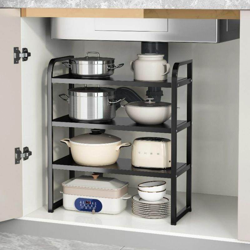 厨房置物架家用多功能锅具收纳层架多层整体橱柜下水槽落地分层放,厨房/烹饪用具,厨房置物架/置物柜/角架,淘宝优惠券,粉丝福利购,淘宝优惠卷
