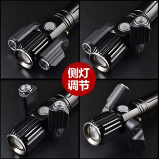 夜骑强光自行车灯车前灯防水自行车手电筒调焦高亮户外骑行探照灯