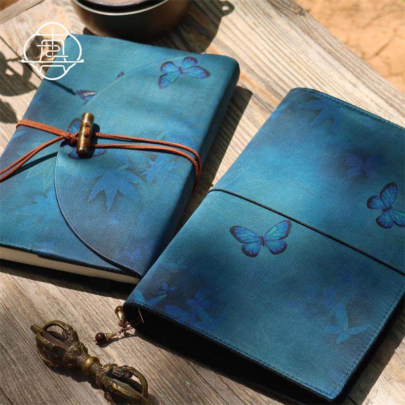 真我 绿屏幽蝶非遗香云纱 新中式手帐本手工书衣日记本笔记本a5a6,文具电教/文化用品/商务用品,手帐/日程本/计划本,淘宝优惠券,粉丝福利购,淘宝优惠卷