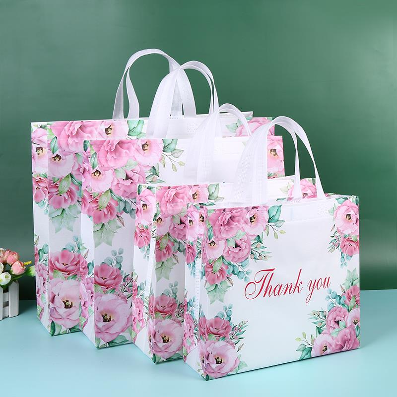 覆膜加厚无纺布服装店袋装衣服手提袋购物化妆品礼品袋包装袋定制