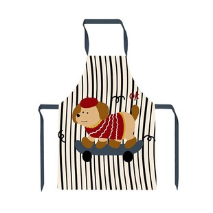 围裙现代简约田园风工作服男女通用网红做饭围腰 卡通动物家用无袖