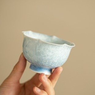 冰花结晶釉茶盏主人茶杯男z女士个人陶瓷品茗单杯功夫茶具
