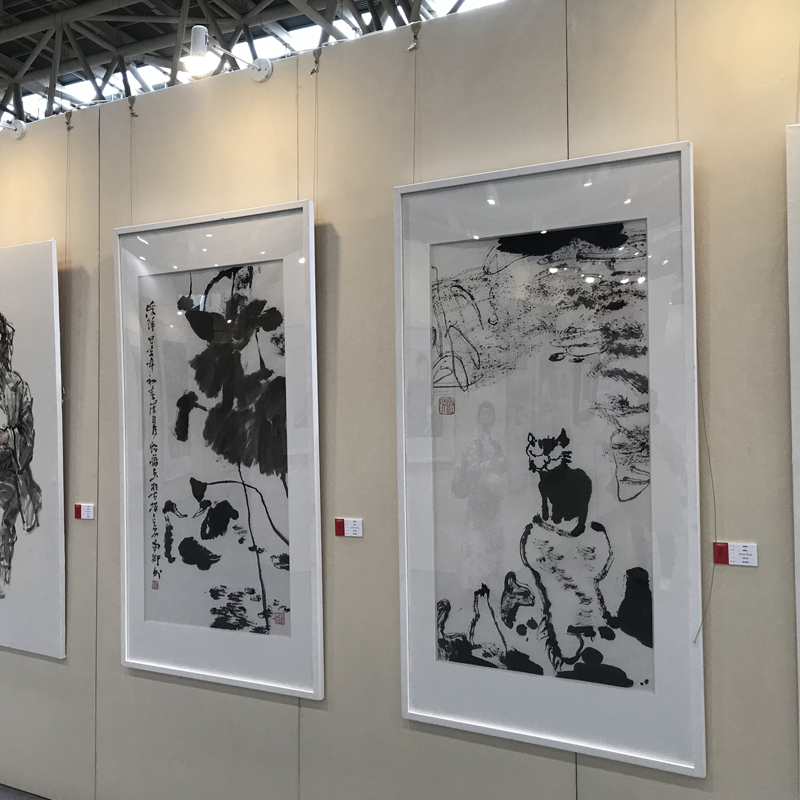 实木画框广告海报方形细长素描283032 36寸1全开简约原木黑白相框