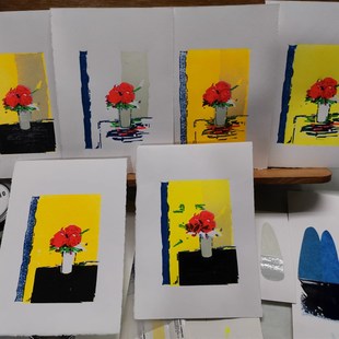 傅河江画荧光油墨管装支装油墨木刻油墨画家木板油