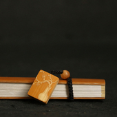 老玉竹纯手工留青扇箍雕刻竹刻扇子扇坠挂件配饰文玩竹竹