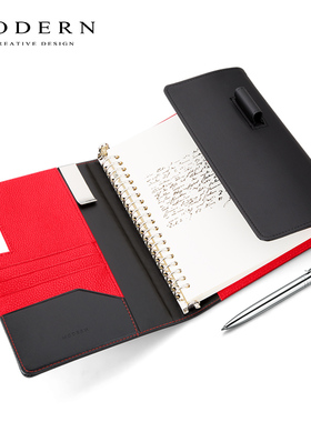 德国Moden记事本笔记本商务创意欧式日记本皮革活页本办公用品