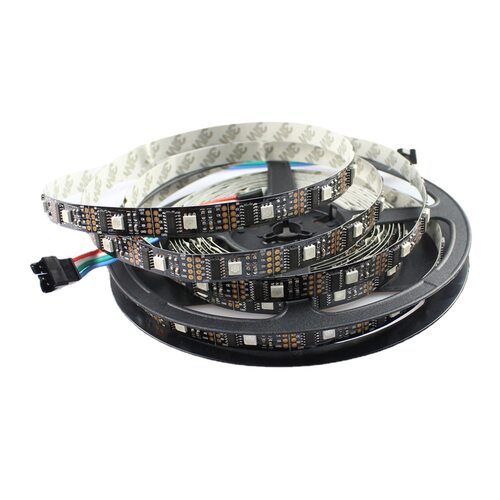 5050RGB幻彩灯条WS2801灯条12V黑板32IC32灯 智能遥控变色灯带