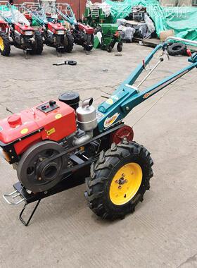 手丘扶式山地陵犁地机 胶轮胎橡开沟LCX机102型105型手扶拖式拉机