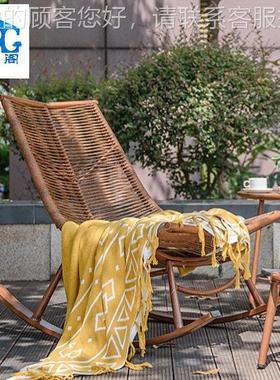阳台椅休北摇摇椅躺户外庭院藤闲编F-014-01欧懒人沙发摇摇椅