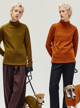 ZZE「Soft Layer」半高领天丝暖姜长袖上衣 秋冬保暖修身打底衫